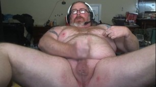 Ginger Bear Scjohnk69 Solo Male Jerk on Webcam with Nipple Play and Cum