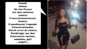 Latex Maid Show-In Den Müllpresswsgen Rein Du Scheiss Transvestitenschwein