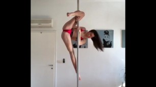 Practicing Pole Dancing