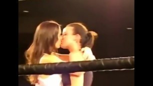 Girls Share a Kiss after Boxing Match