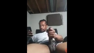 Amazing Black Man he Masturbates his Monster Cock