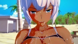 Fate/Grand Order: HOT ROUGH SEX with Caenis on the Beach (3D Hentai)
