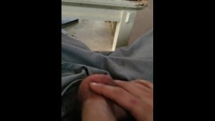 In the Living Roompulling my Cock out