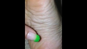 Beautiful Green Toes