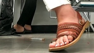 Sexy Latina Feet in Strappy Sandals