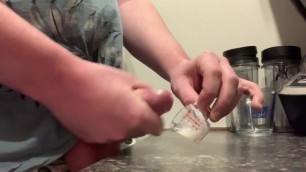 Cumming in a Small Measuring Glass