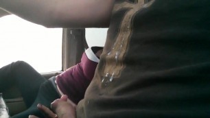 Couple Cumming Together On The Highway